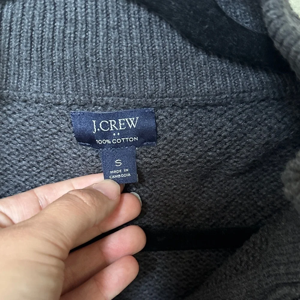 J. Crew Dark Gray Zip-Up Sweater